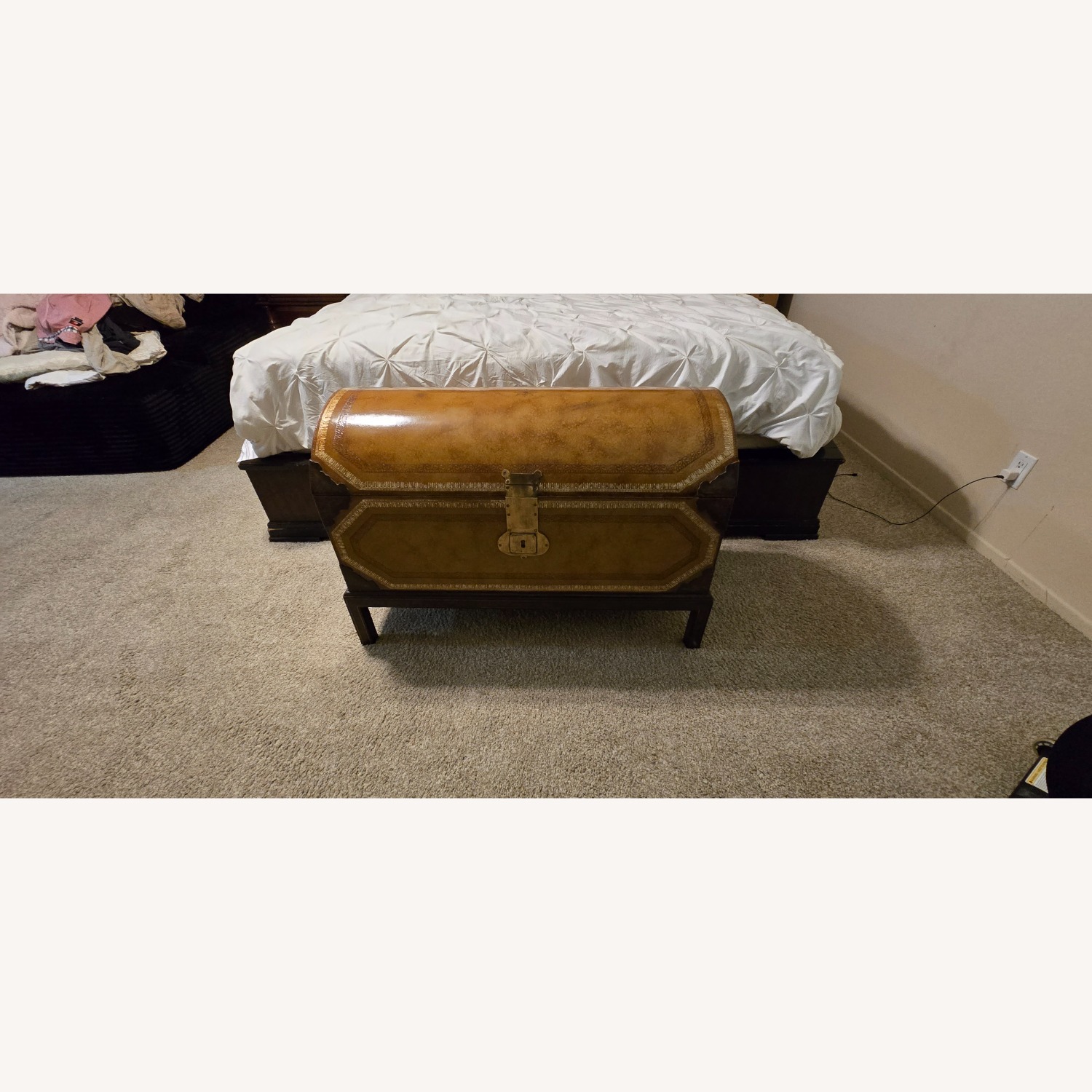 Maitland-Smith Light Brown Leather Chest - image-8