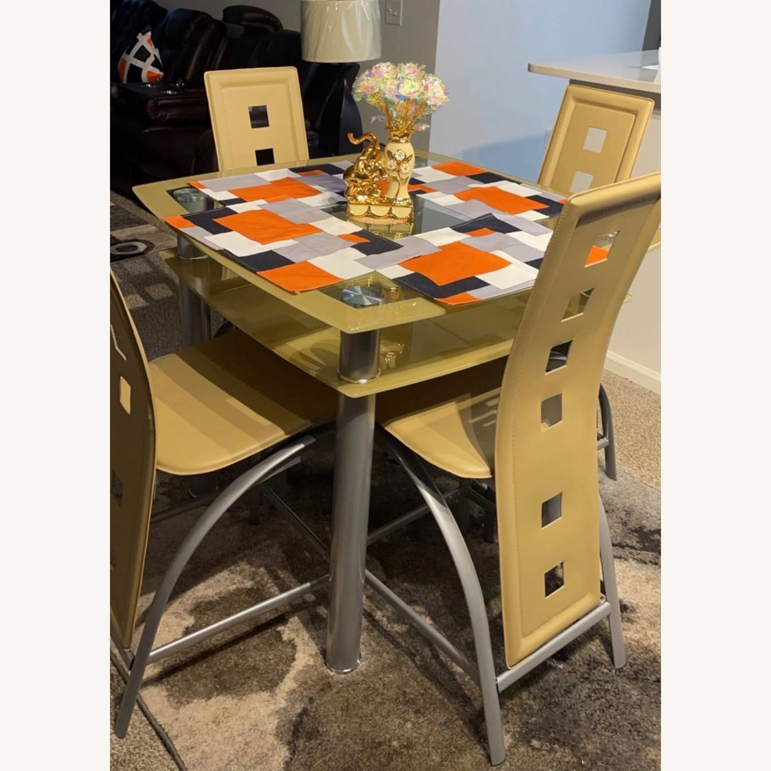 Modern Glass Dining Table Set  - image-2