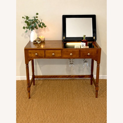 Used Solid Wood Ethan Allen Hidden Bar/Entry Console for sale on AptDeco