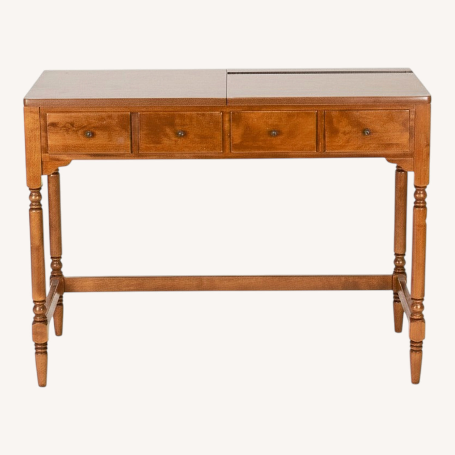 Solid Wood Ethan Allen Hidden Bar/Entry Console - image-0