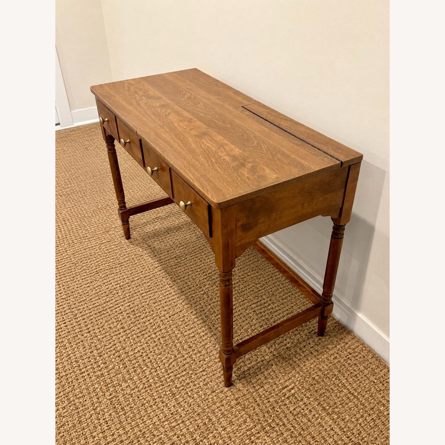Solid Wood Ethan Allen Hidden Bar/Entry Console - image-5