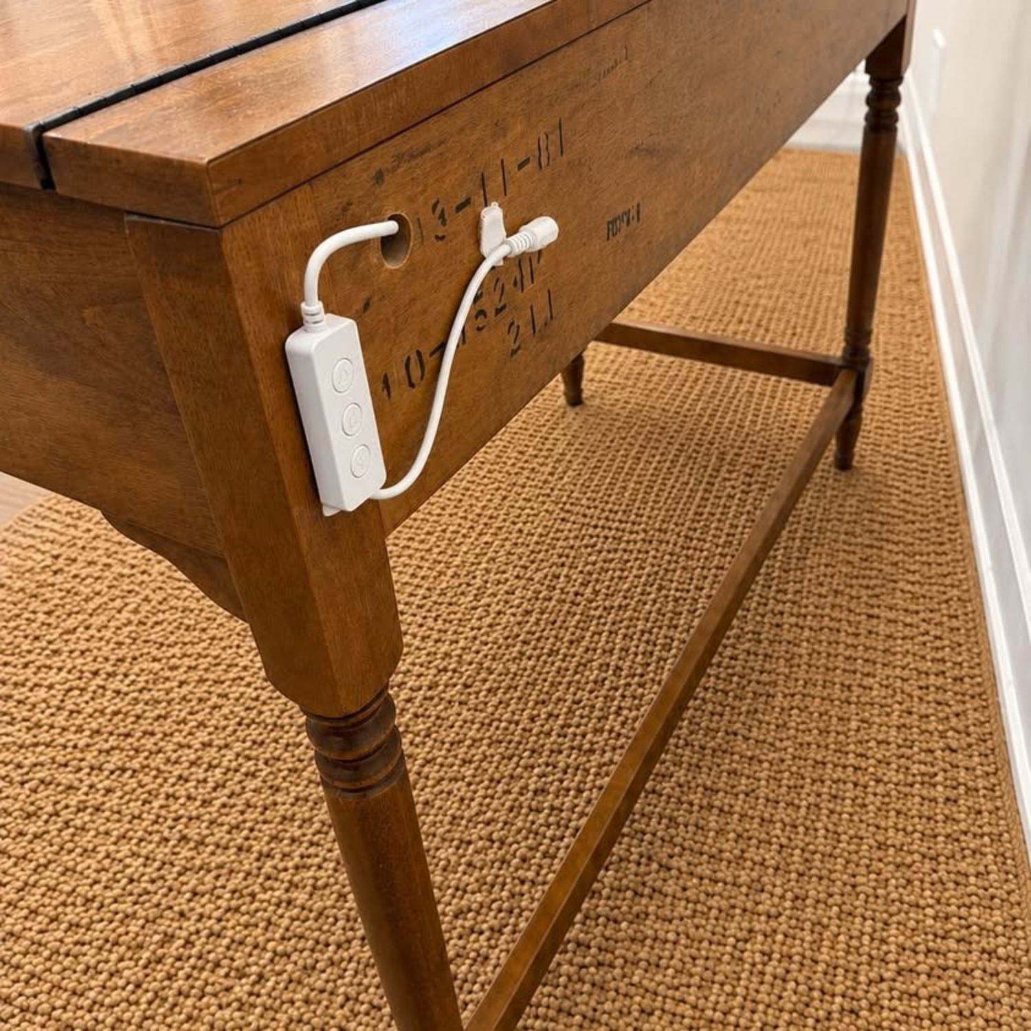 Solid Wood Ethan Allen Hidden Bar/Entry Console - image-7