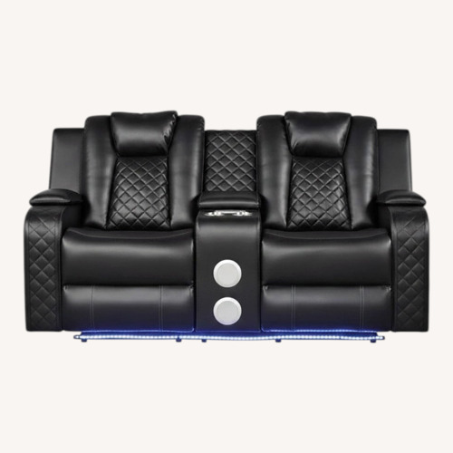 Used Leather Power Reclining Loveseat – Dark Brown for sale on AptDeco