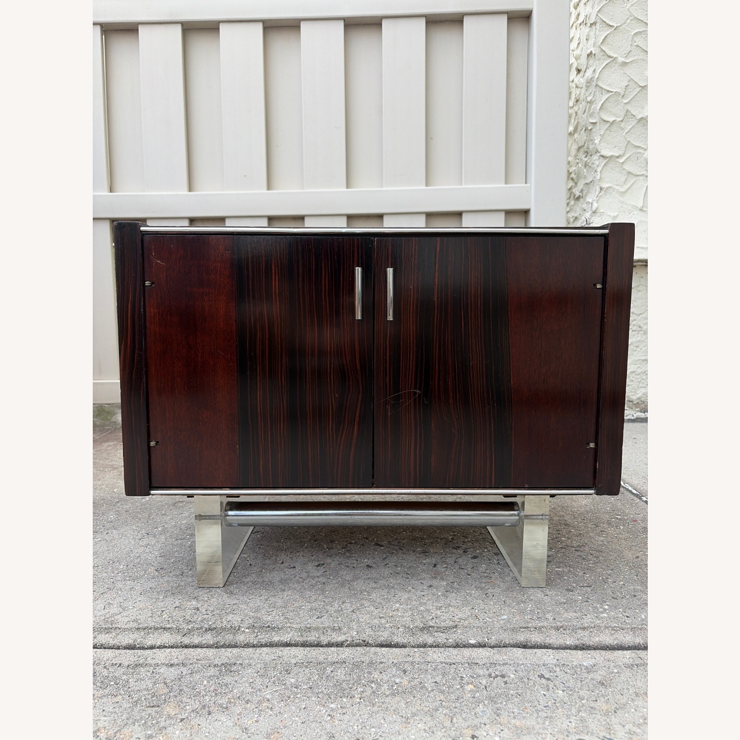 MidCentury ModernAge Rosewood Lucite Bedside Table - image-2
