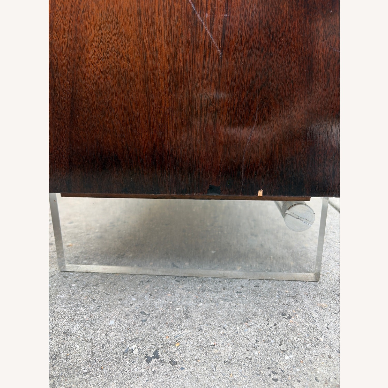 MidCentury ModernAge Rosewood Lucite Bedside Table - image-8