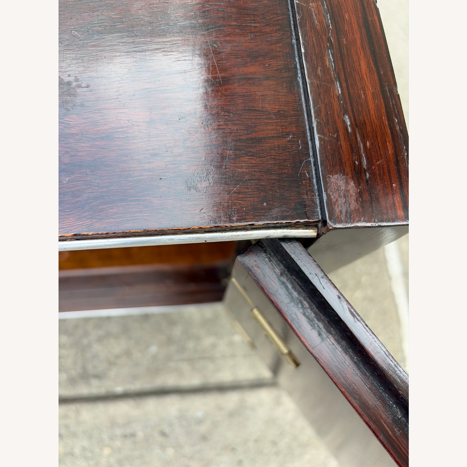 MidCentury ModernAge Rosewood Lucite Bedside Table - image-15