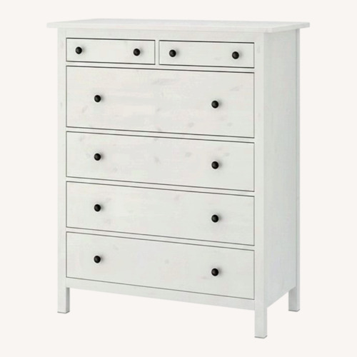 Used IKEA HEMNES 6 Drawer Dresser, White Stain for sale on AptDeco