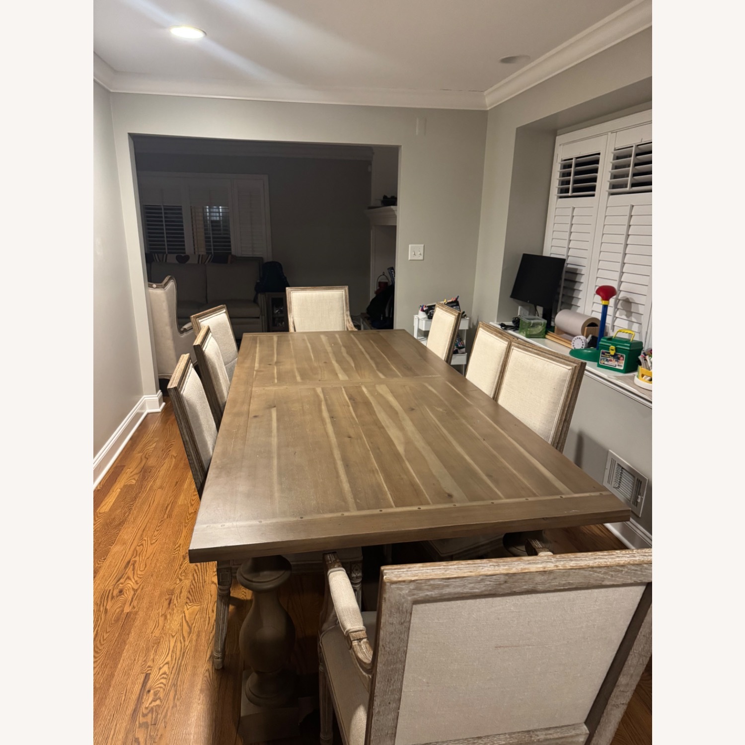 Restoration Hardware Wood Dining Set - image-1