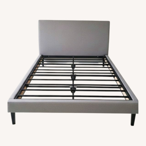 Used Dark Gray Fabric Queen Bed for sale on AptDeco