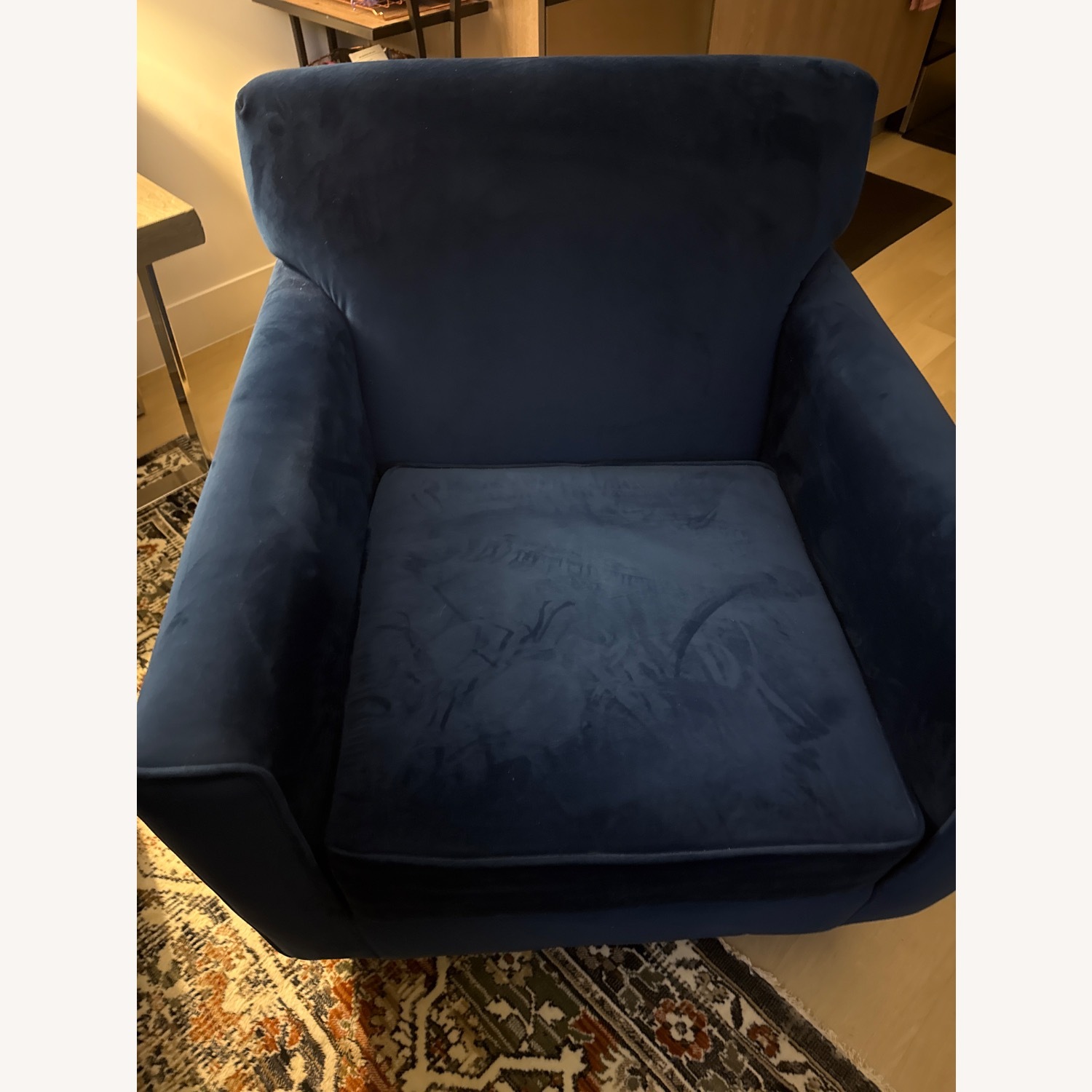 Blue Fabric Armchair - image-1