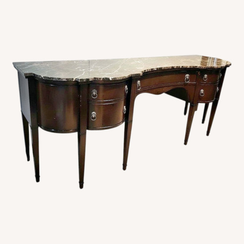 Used Traditional Marble Top Serpentine 5-Drawer Buffet for sale on AptDeco
