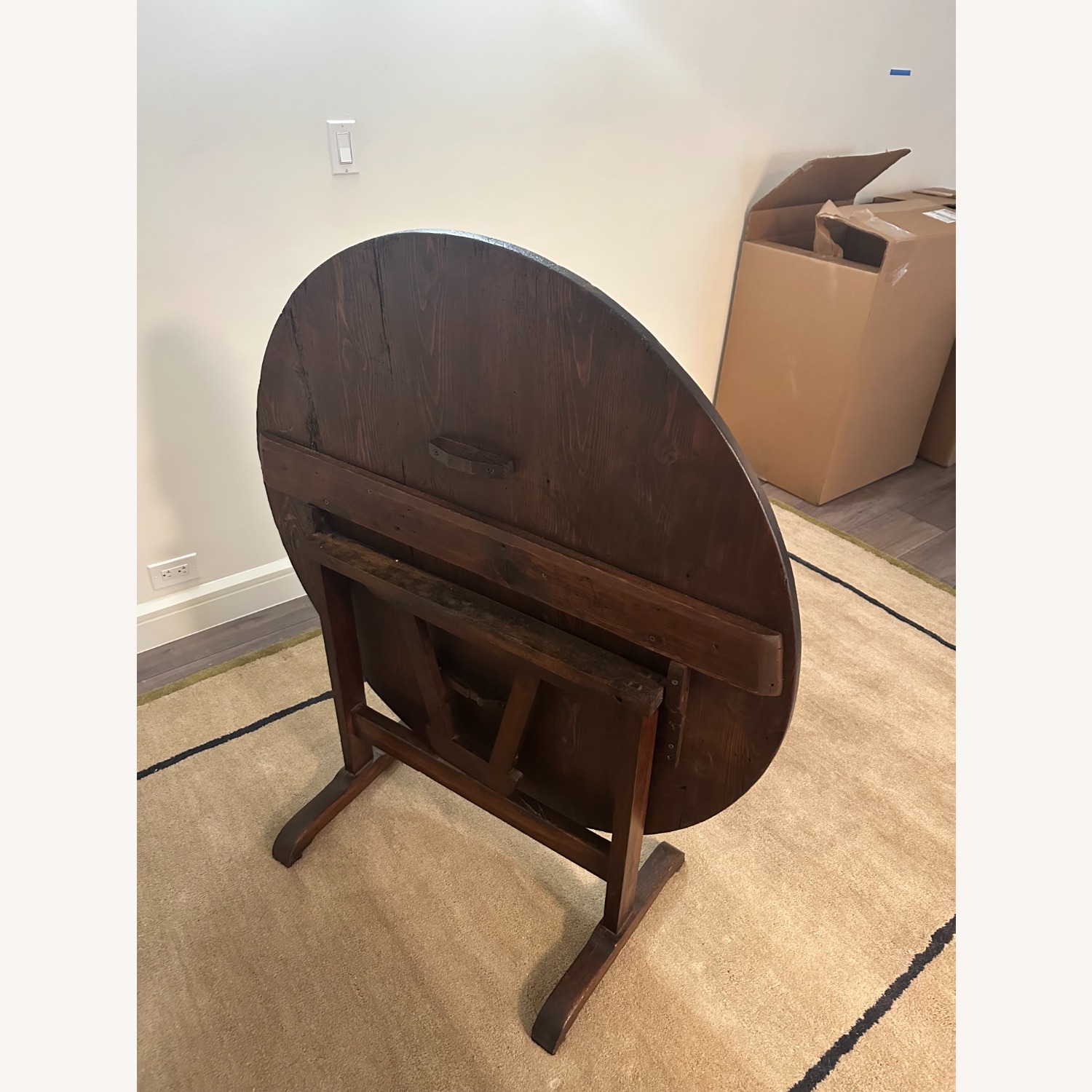 Antique French Tilt-Top Wine Tasting Table - image-6