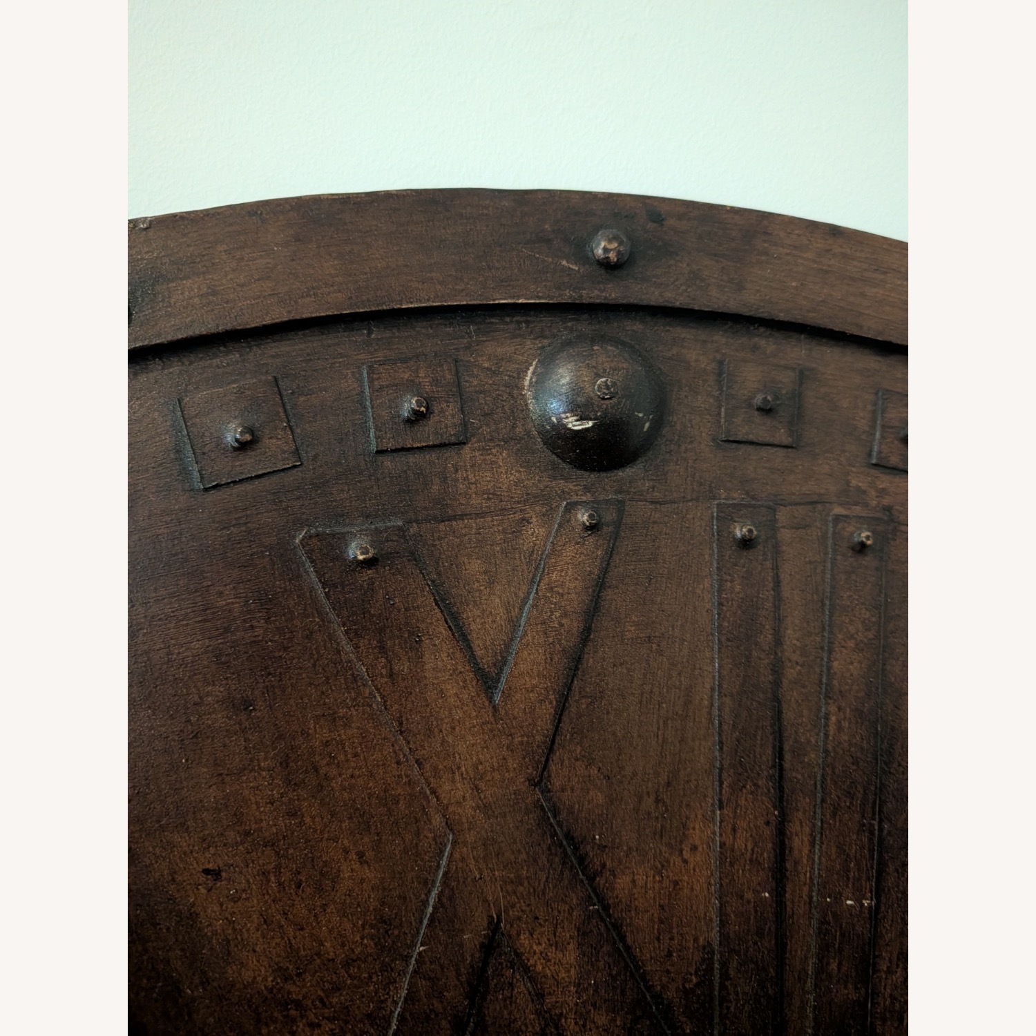 Arhaus Large Round Brown Hanging Wall Clock - image-7