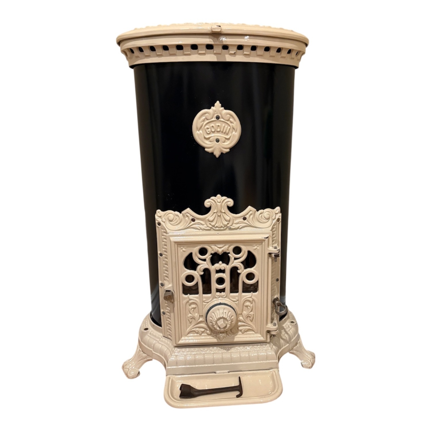French Godin Cast Iron Wood Burning Stove - image-1
