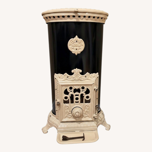 Used French Godin Cast Iron Wood Burning Stove for sale on AptDeco