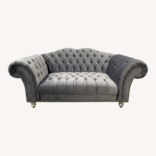 Used Vie Boutique Victorian Silver Loveseat for sale on AptDeco