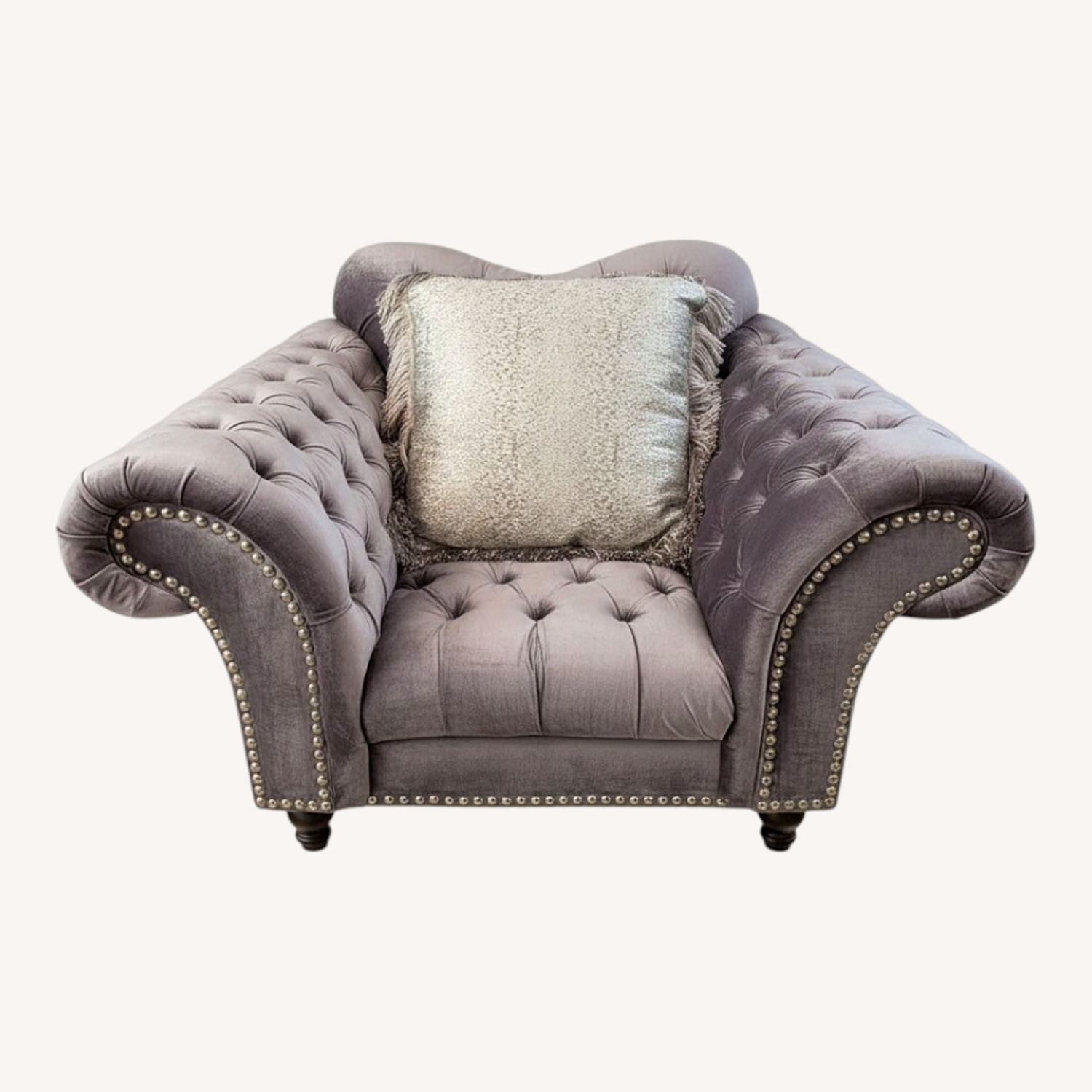 Vie Boutique Victorian Silver Armchair - image-5