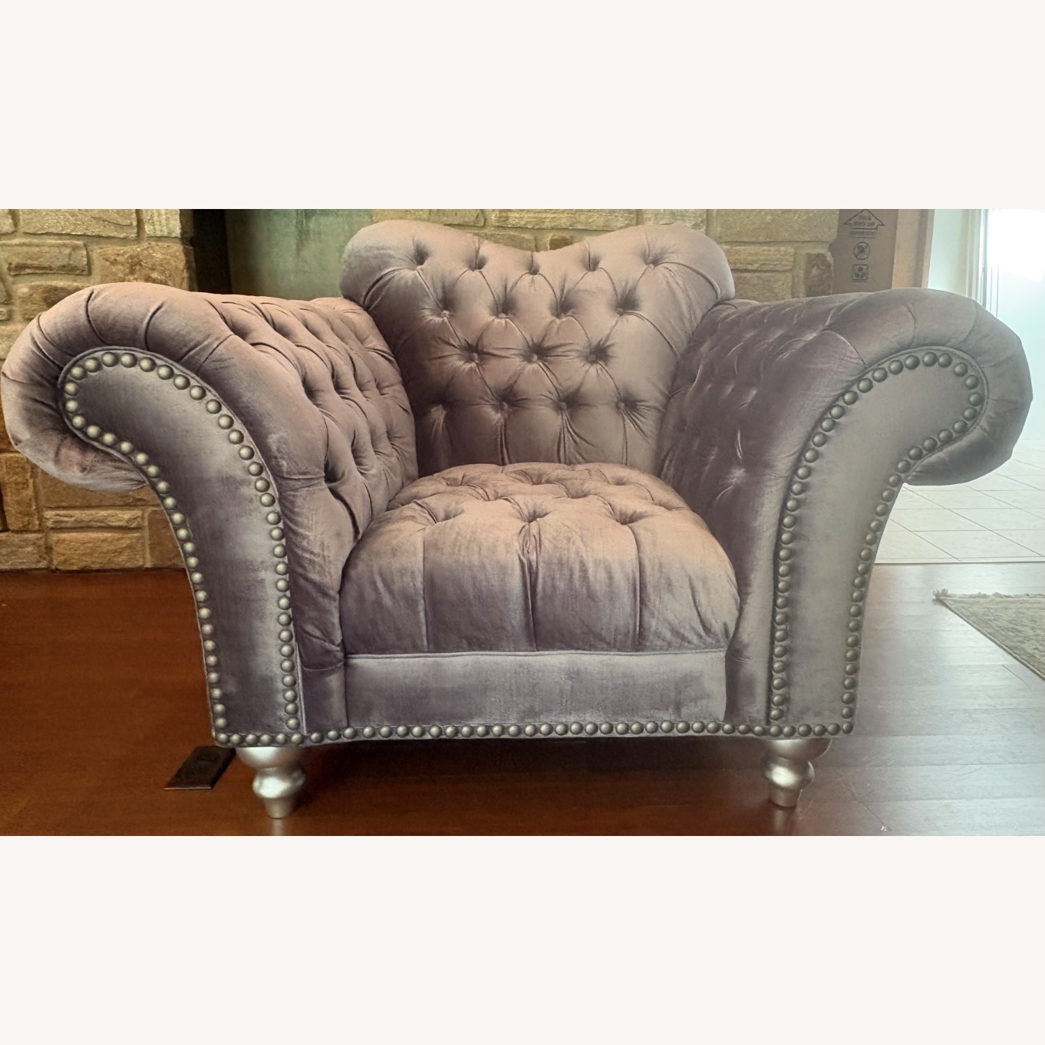 Vie Boutique Victorian Silver Armchair - image-2