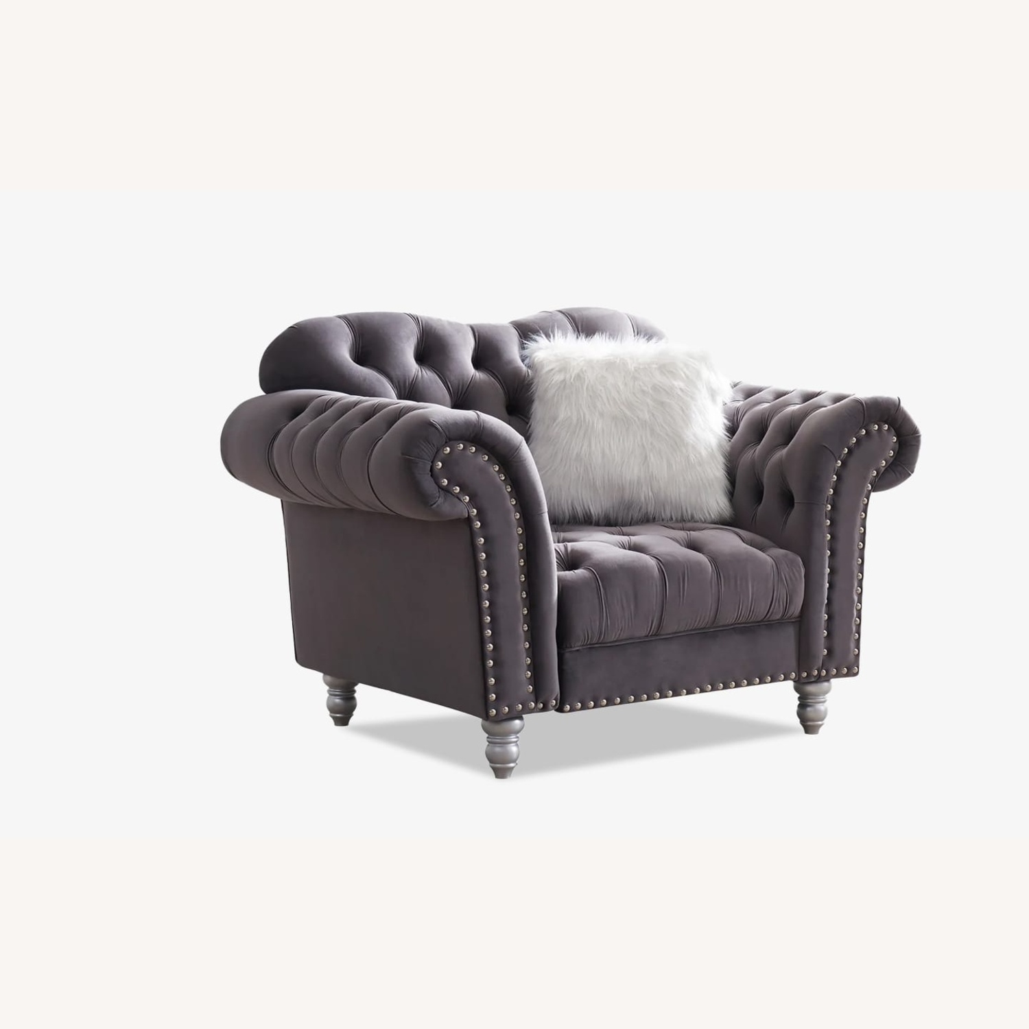 Vie Boutique Victorian Silver Armchair - image-6