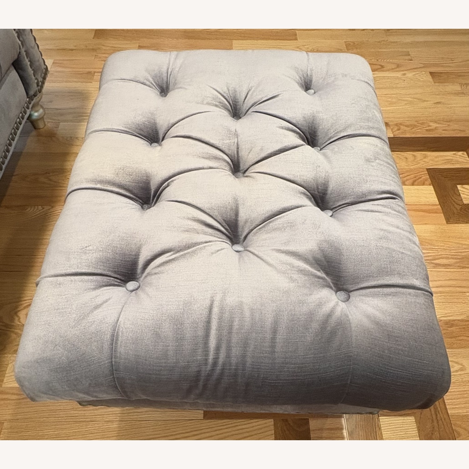 Vie Boutique Victorian Silver Ottomans - image-2