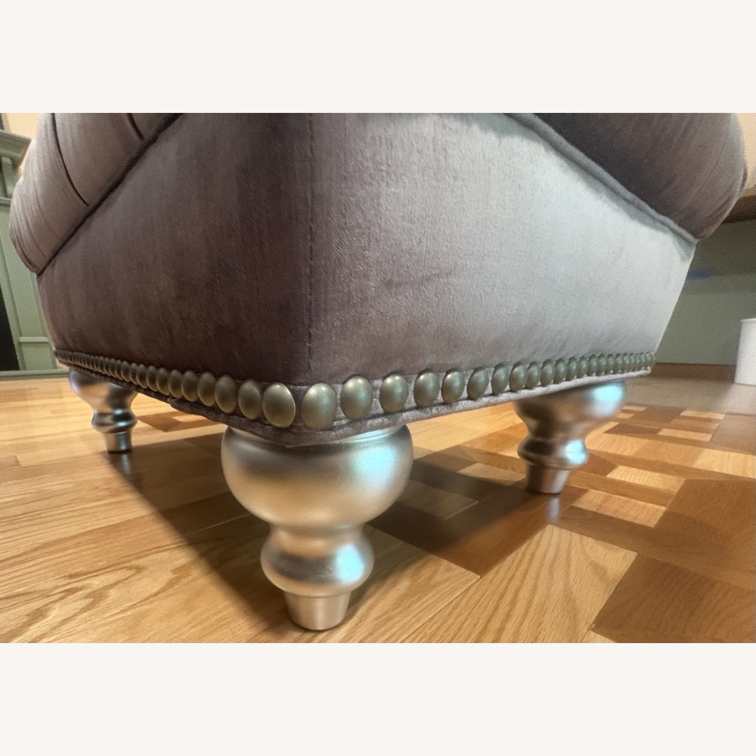 Vie Boutique Victorian Silver Ottomans - image-3