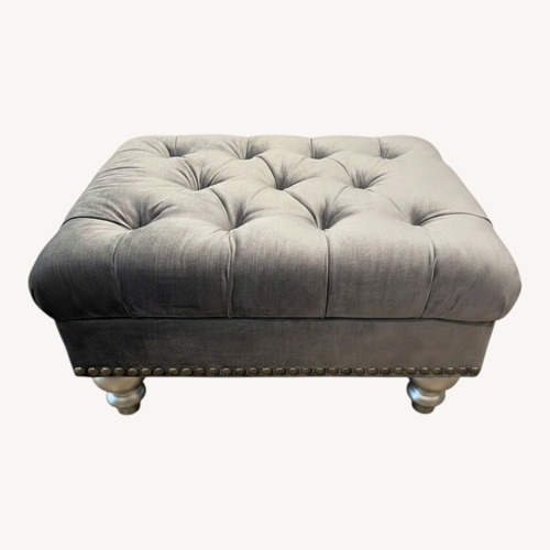 Used Vie Boutique Victorian Silver Ottomans for sale on AptDeco