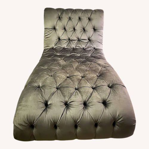 Used Vie Boutique Victorian Silver Velvet Chaise Lounge for sale on AptDeco
