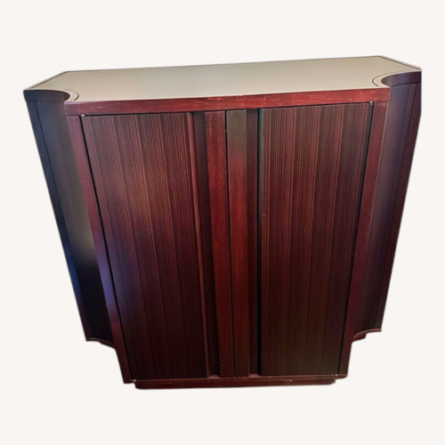 Used Crate & Barrel Solid Wood Bar Cabinet for sale on AptDeco