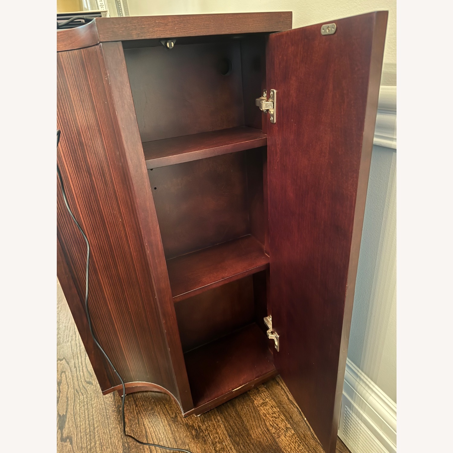 Crate & Barrel Solid Wood Bar Cabinet - image-3