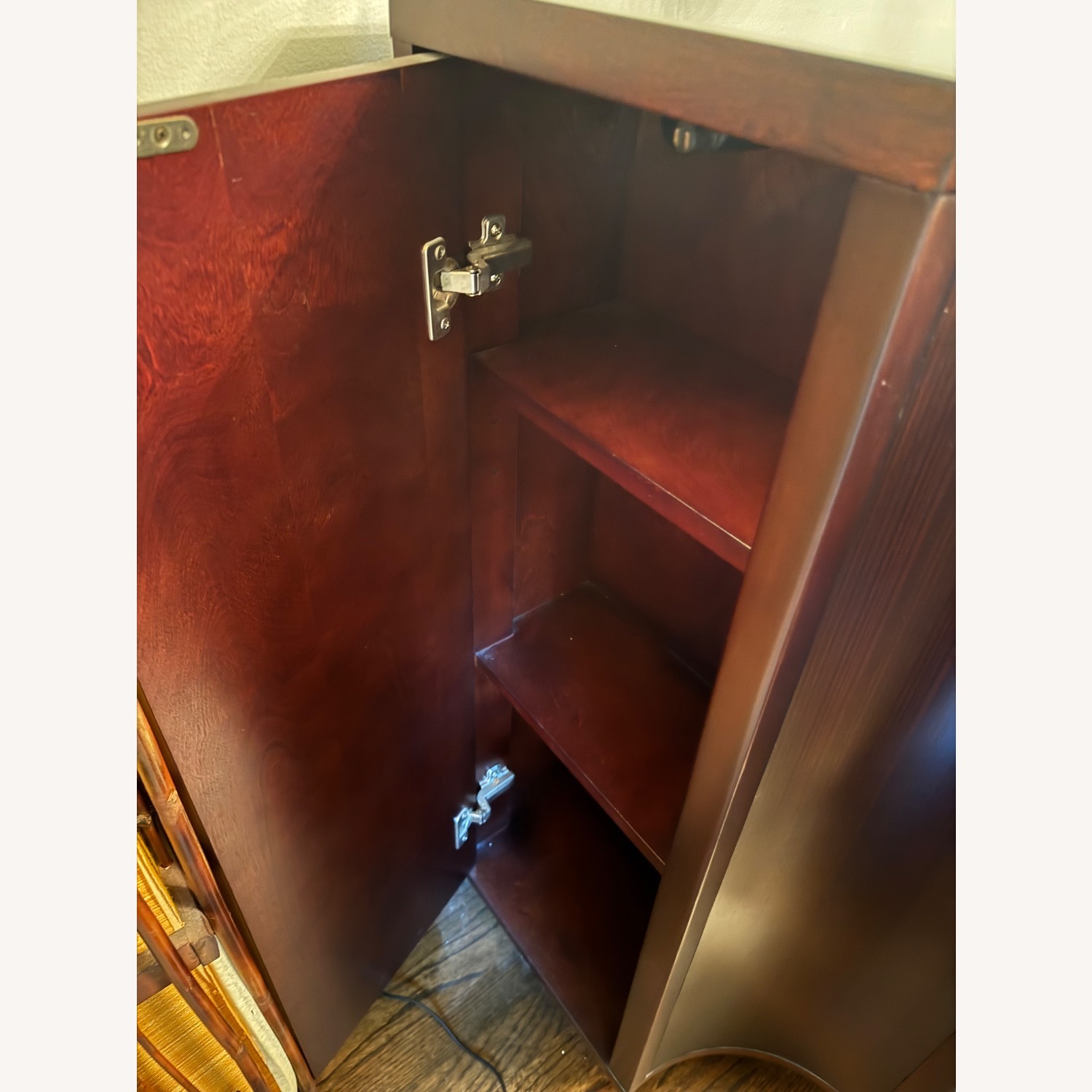 Crate & Barrel Solid Wood Bar Cabinet - image-4
