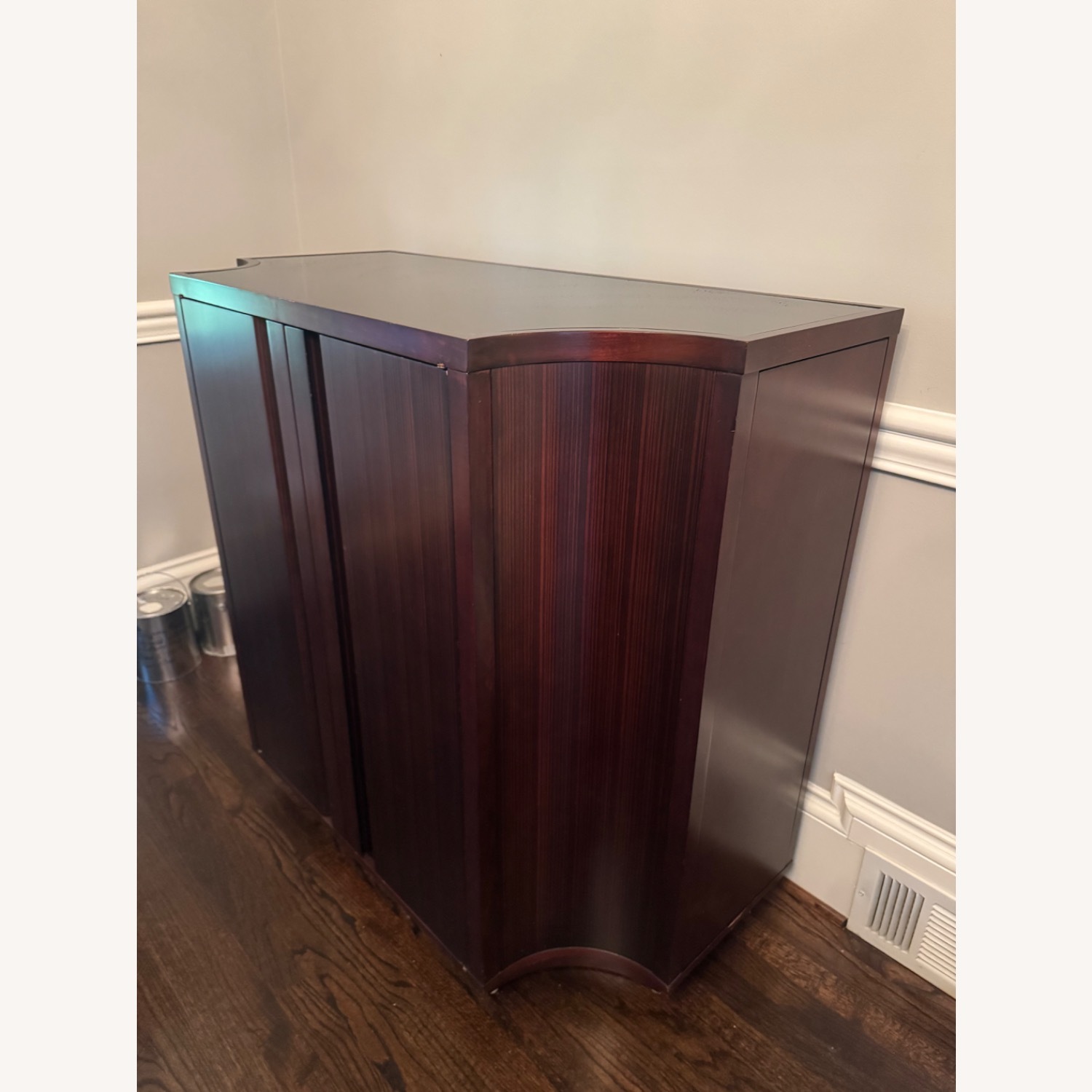 Crate & Barrel Solid Wood Bar Cabinet - image-2