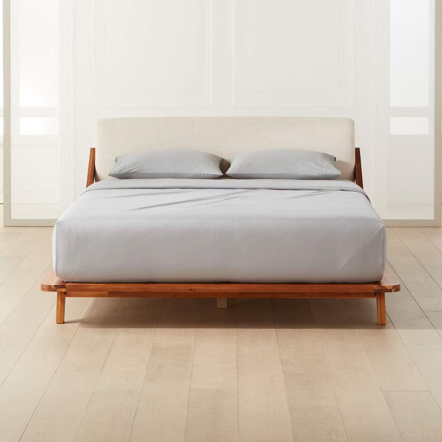 CB2 Drommen Acacia Wood Bed - image-4