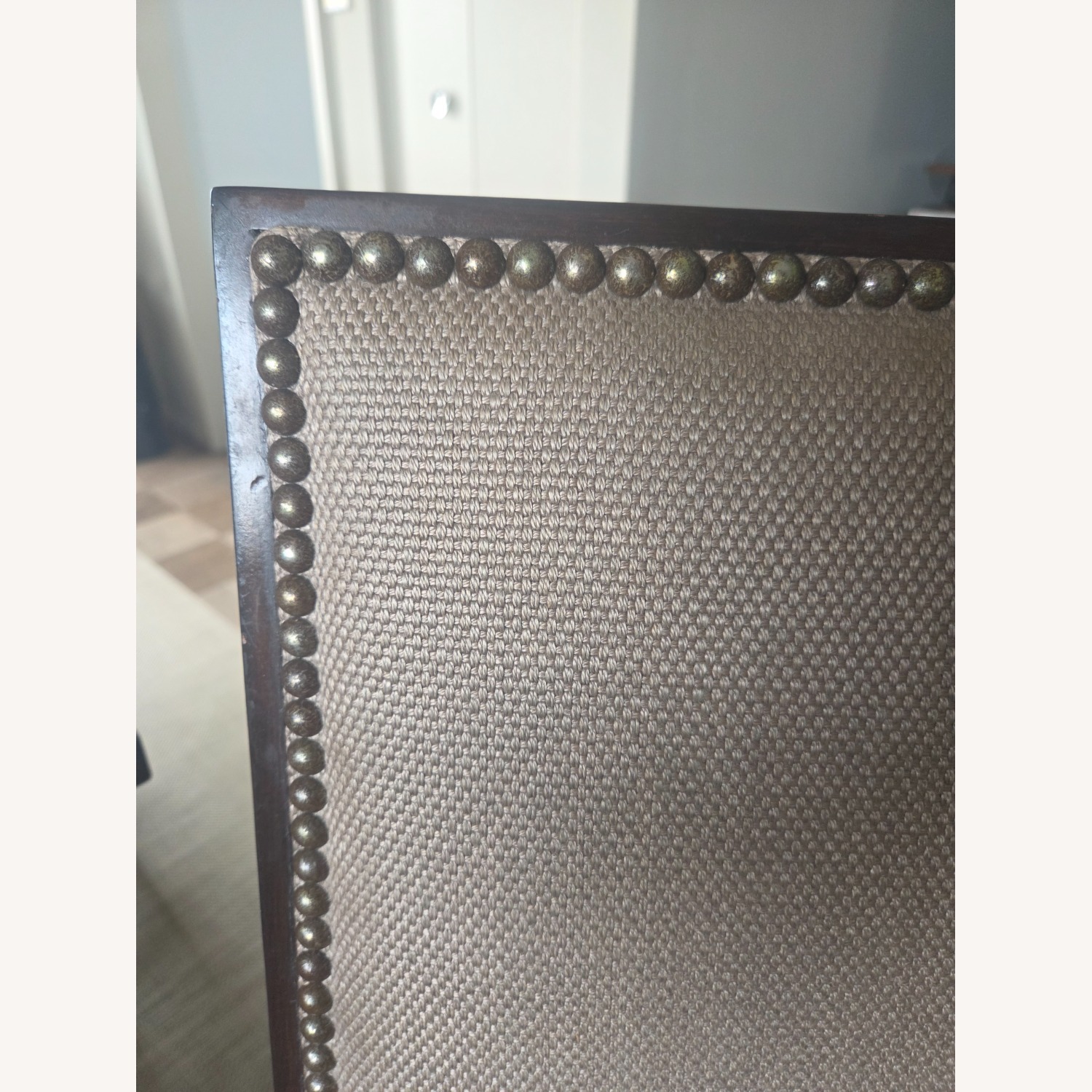 Light Brown Fabric Dining Chair - image-5