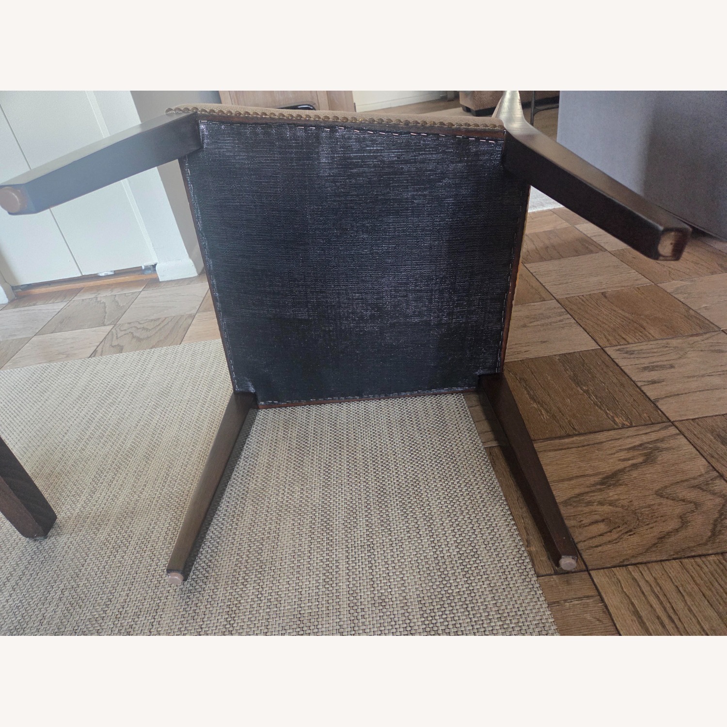 Light Brown Fabric Dining Chair - image-6