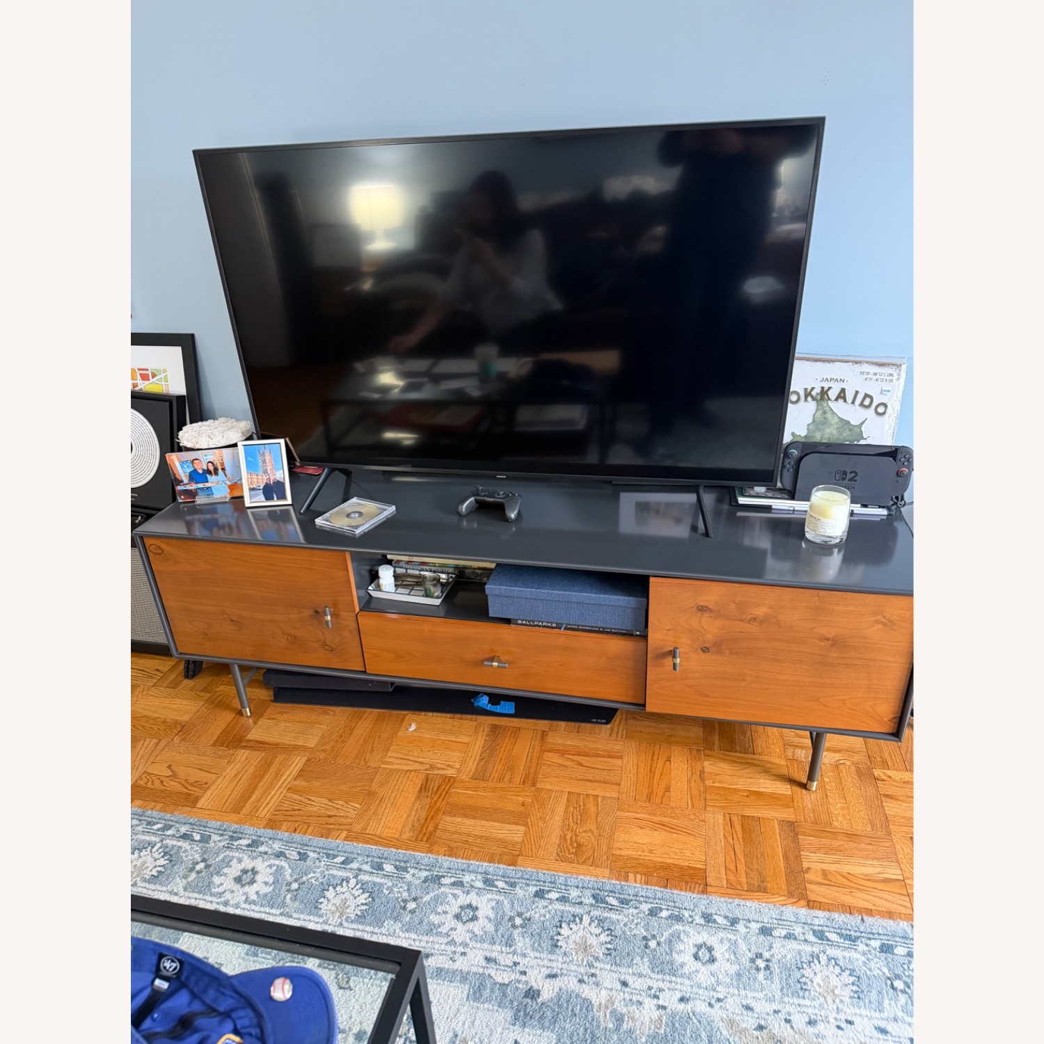 West Elm Modernist Wood + Lacquer Media Console - image-1