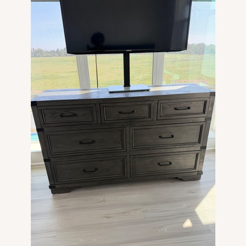 Used Dark Gray Wood Dresser for sale on AptDeco