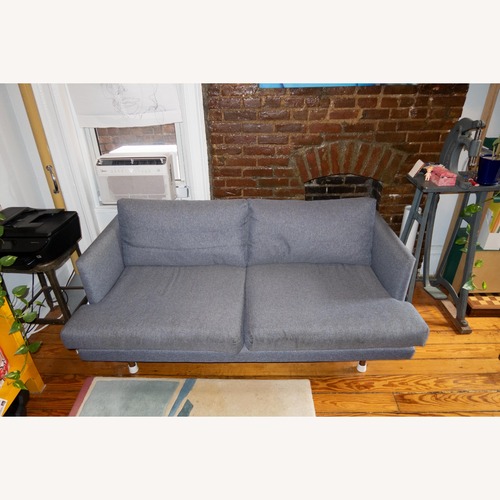 Used Article Burrard Blue Fabric 2 Seater Sofa for sale on AptDeco