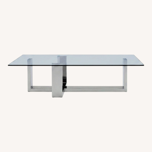 Used France and Son Transparent Glass Coffee Table for sale on AptDeco