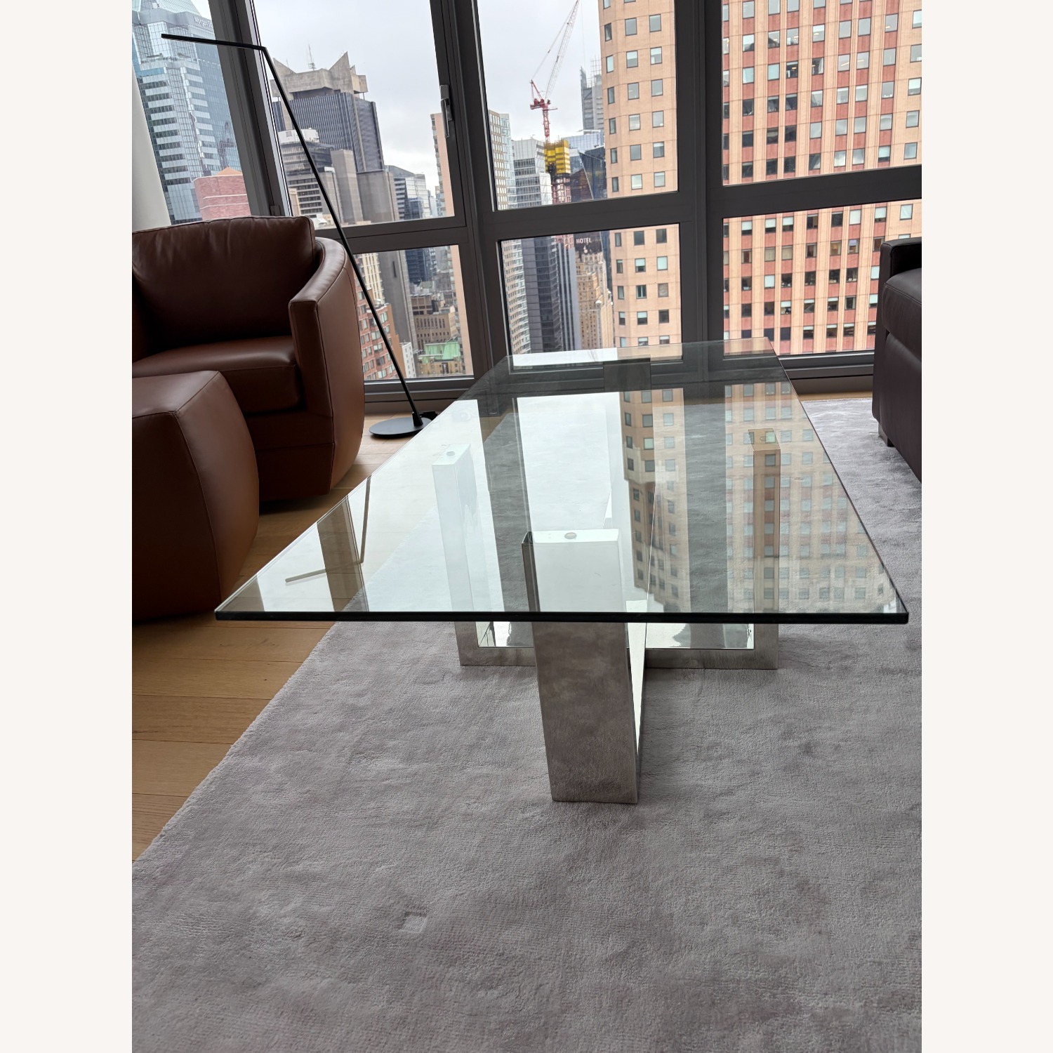 France and Son Transparent Glass Coffee Table - image-3