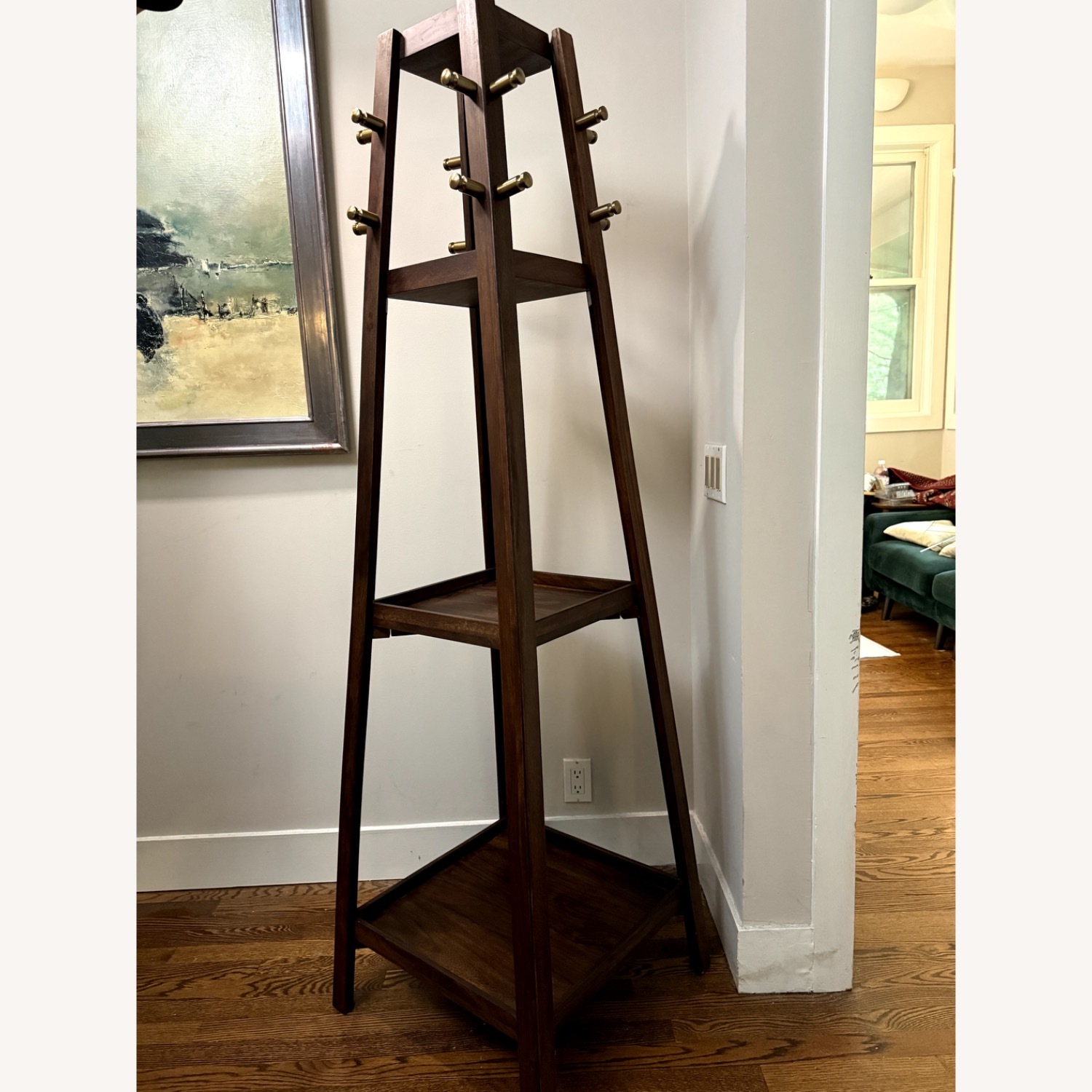 Crate & Barrel Freestanding Wooden Coat Stand - image-2