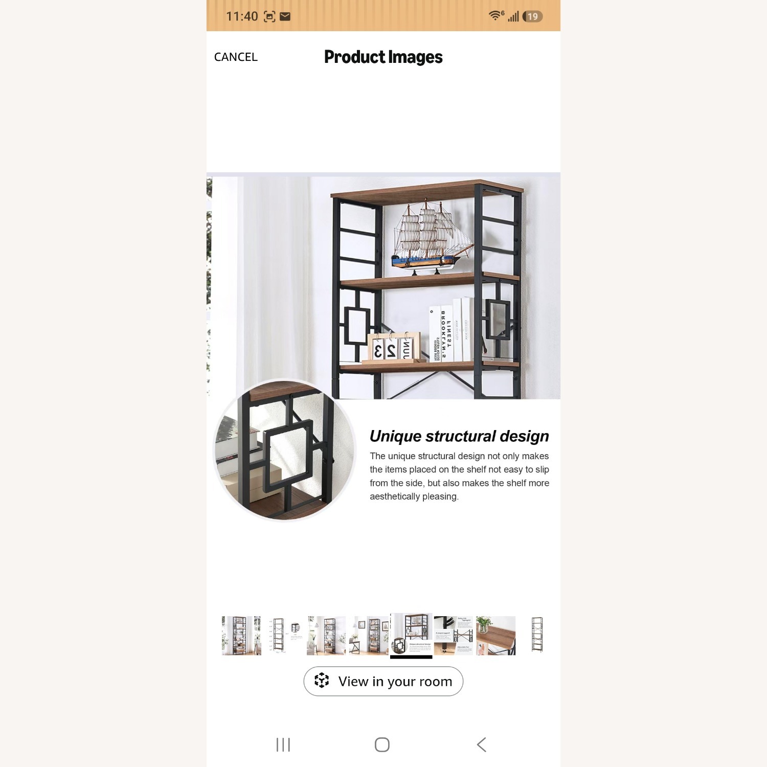HOMISSUE Tall 84 Inch Industrial Bookshelf - image-4