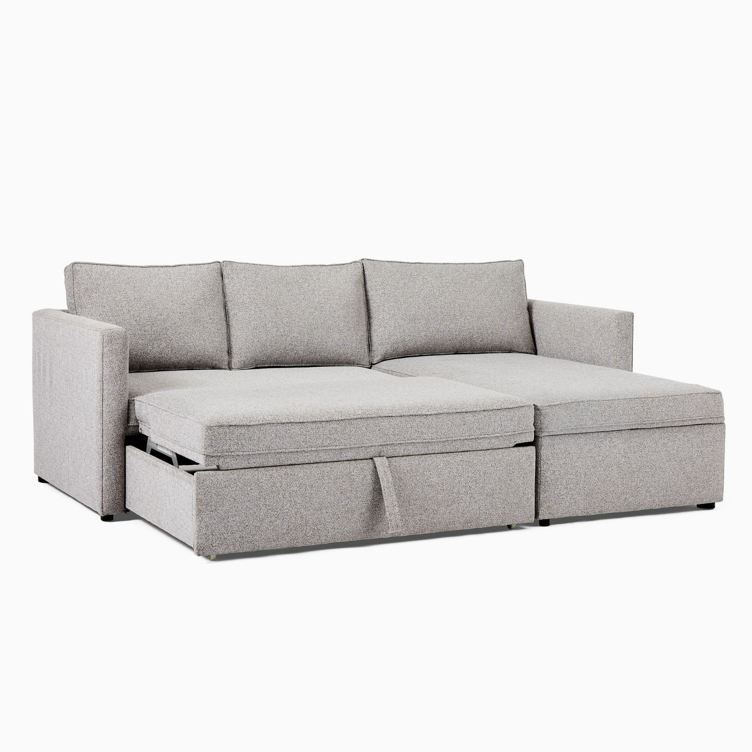 West Elm Sleeper Sectional with Storage - image-4