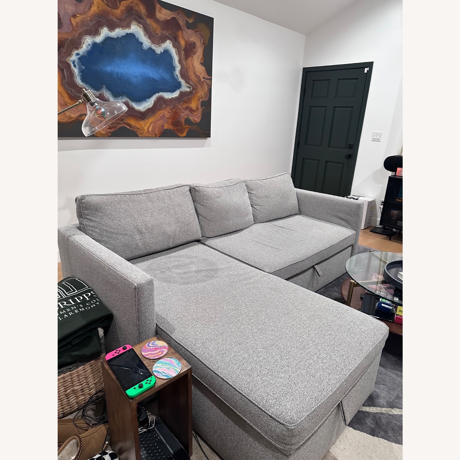 West Elm Sleeper Sectional with Storage - image-1