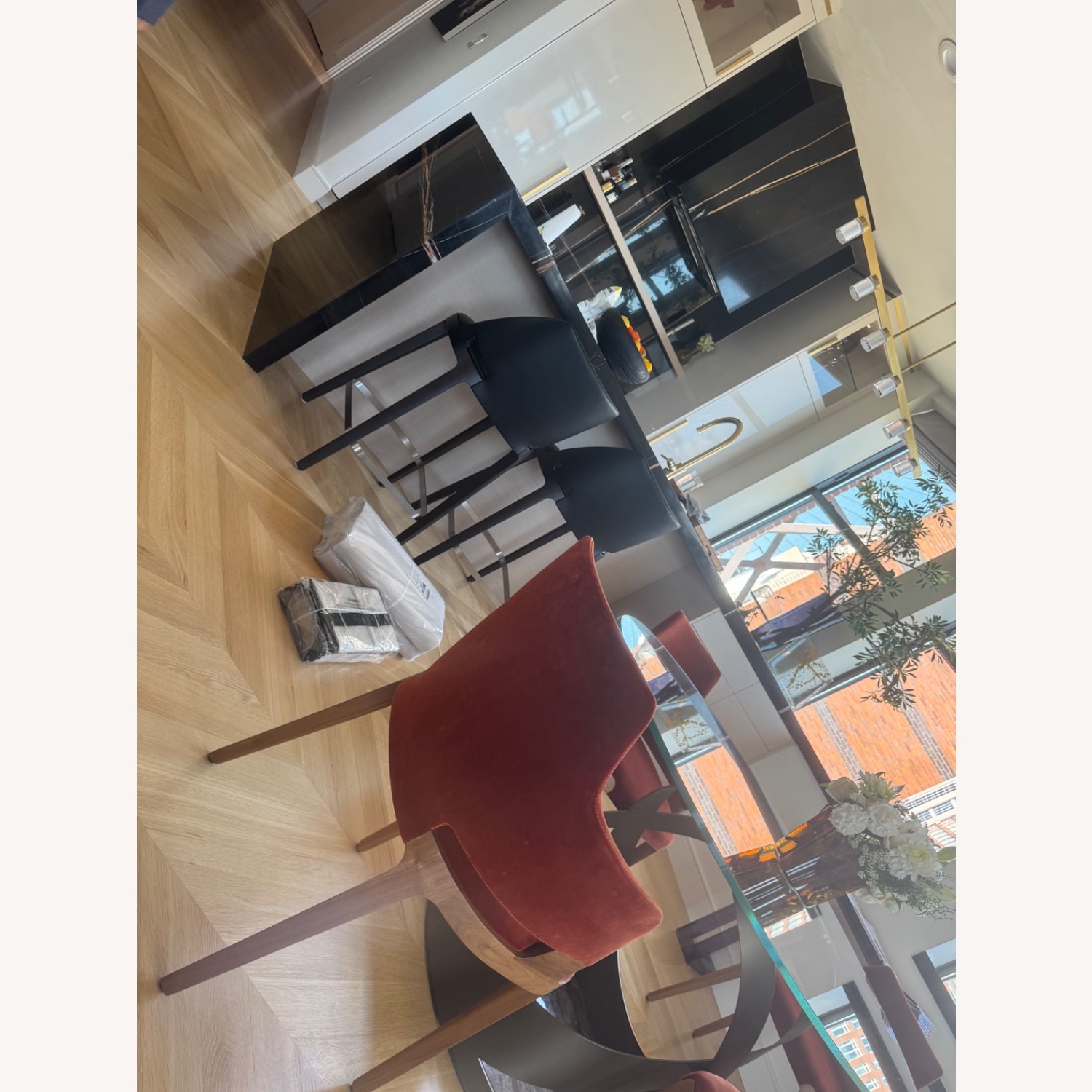 Leather Counter Stool - image-2
