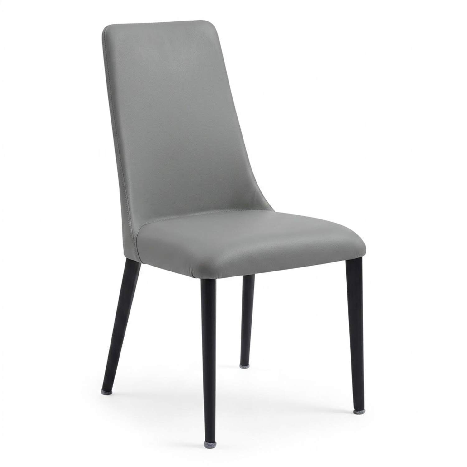 Calligaris Light Gray Leather Dining Chair - image-5