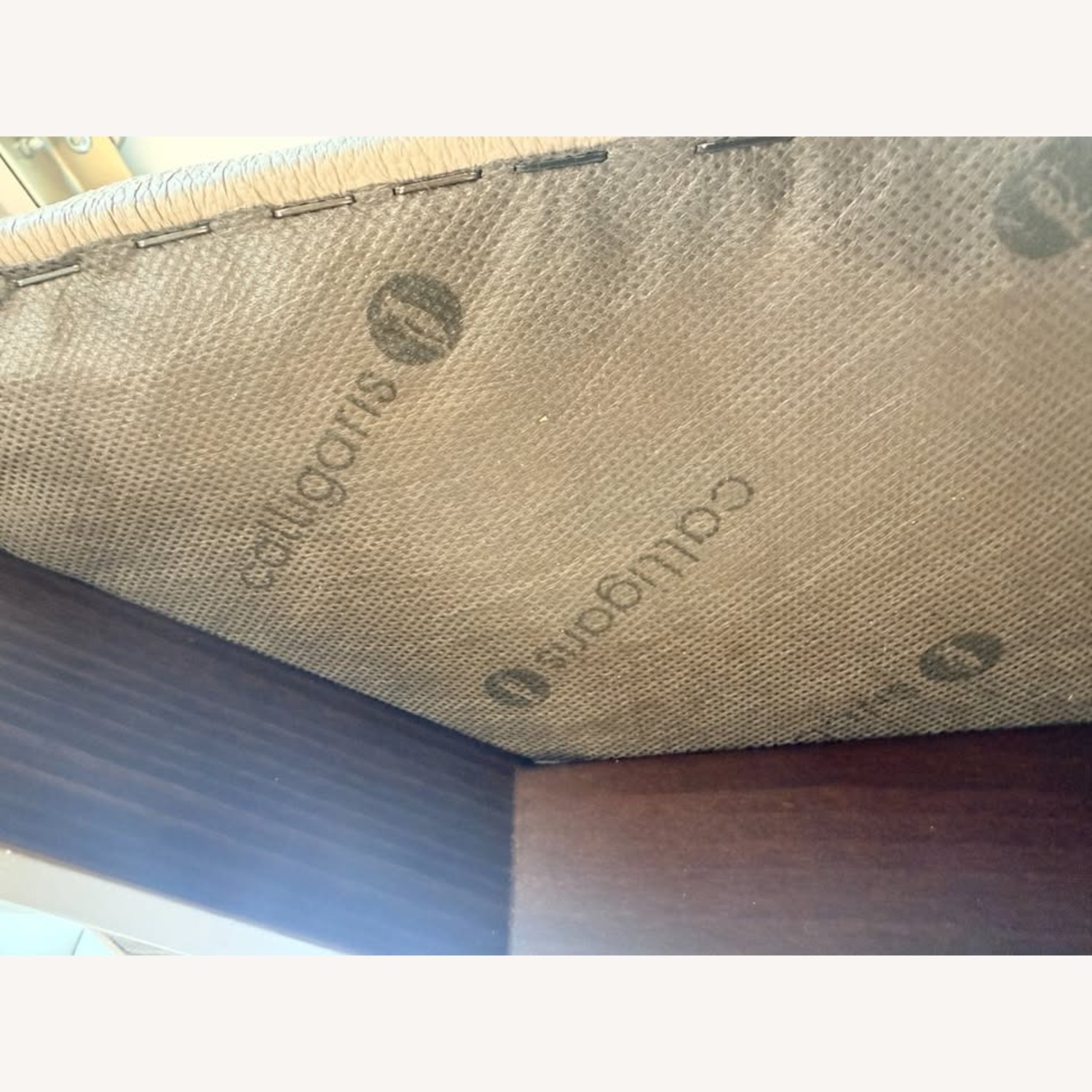 Calligaris Light Gray Leather Dining Chair - image-4