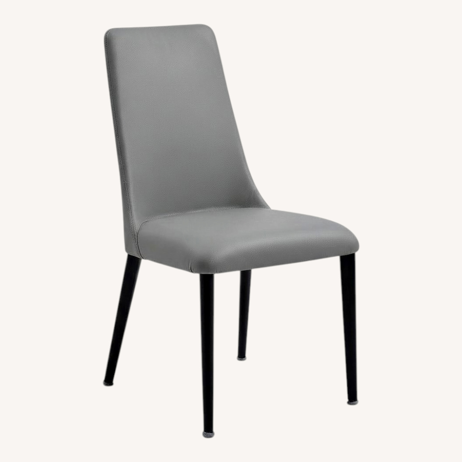 Calligaris Light Gray Leather Dining Chair - image-0