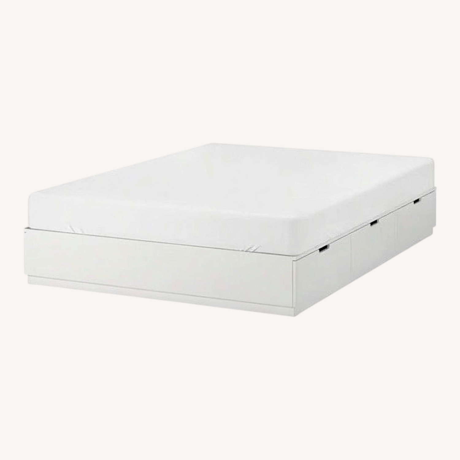 IKEA Nordli Bed Frame with 6 Drawers in White - image-0