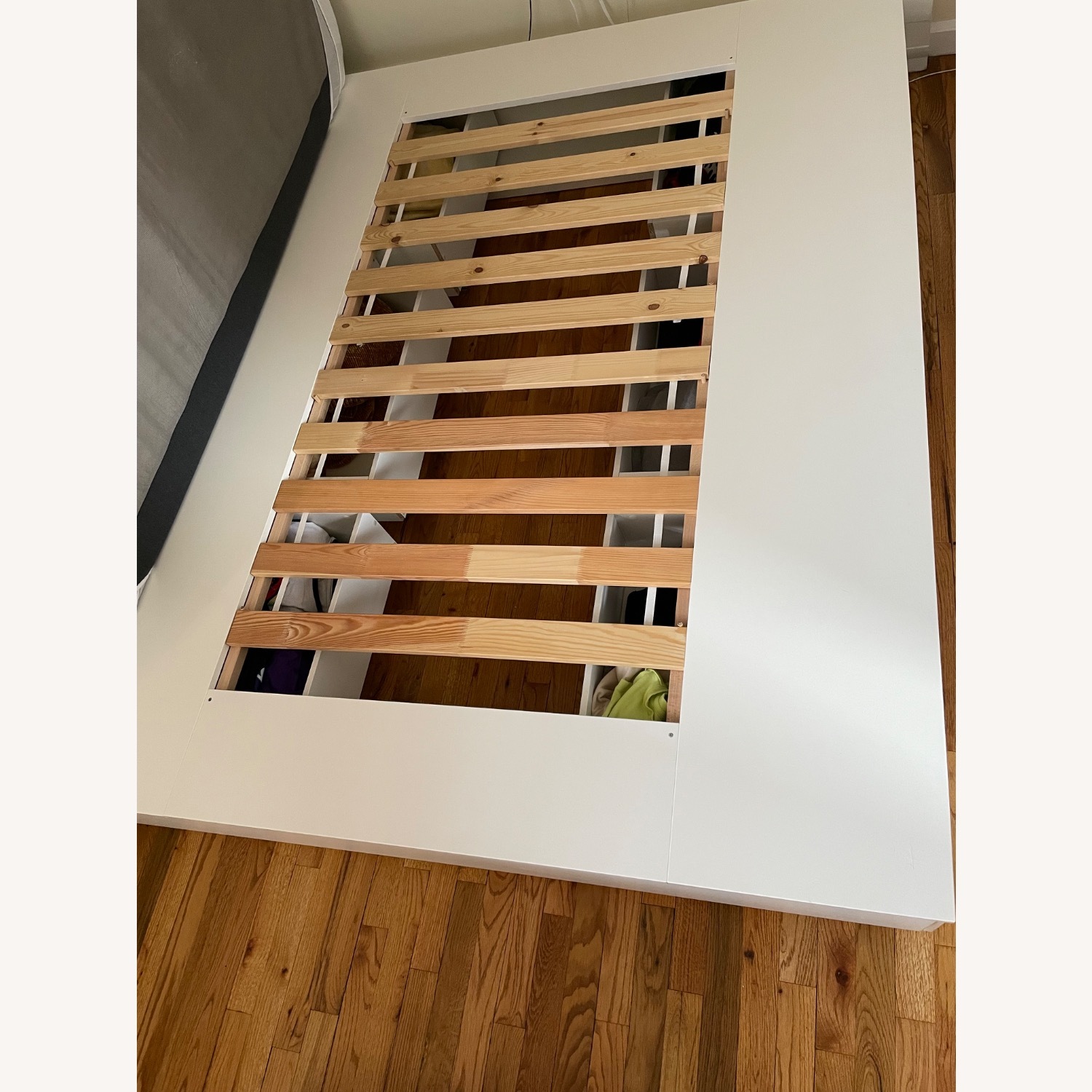 IKEA Nordli Bed Frame with 6 Drawers in White - image-2