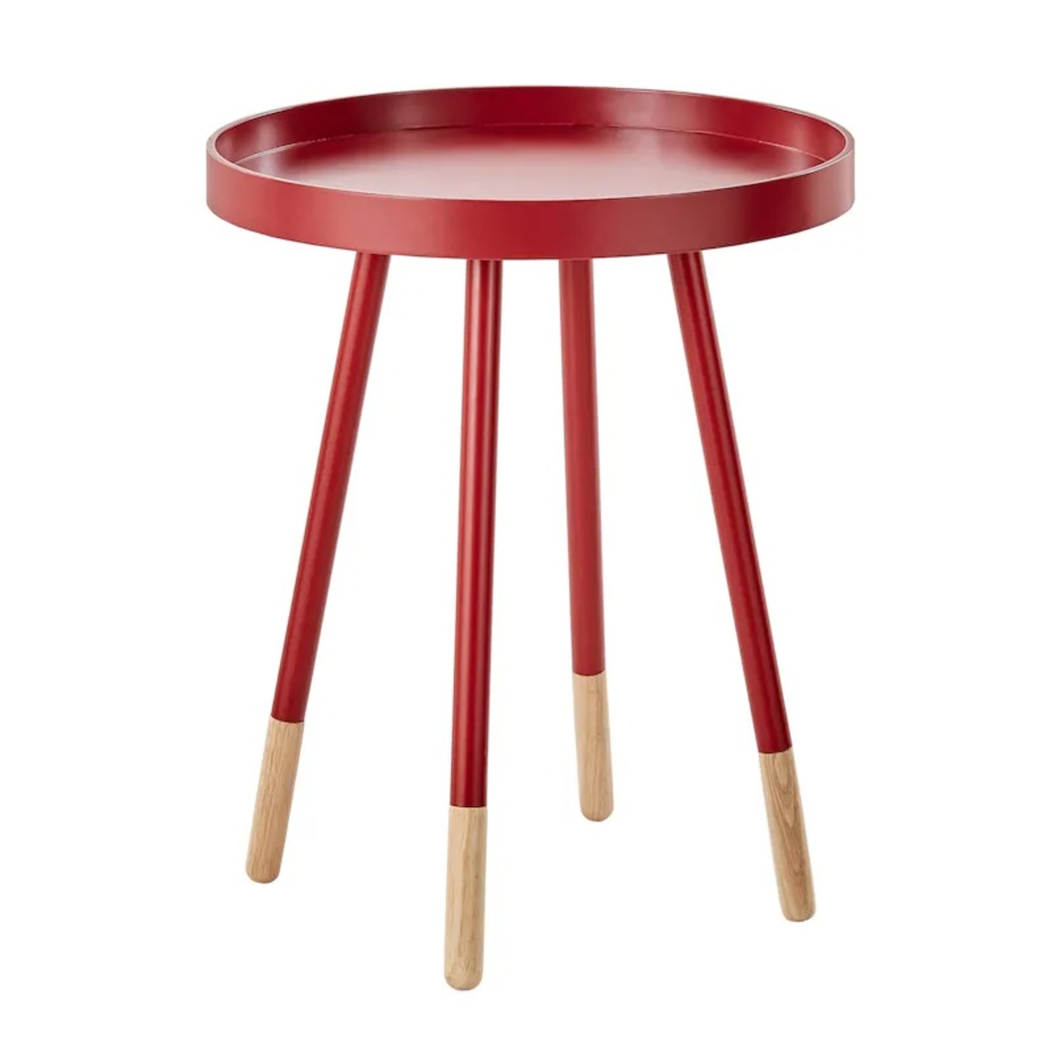 Marcella Paint-Dipped Round Tray-Top Side Table by iNSPIRE Q Modern - image-6